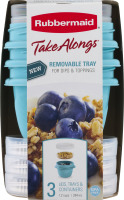 Rubbermaid Take Alongs With Removable Tray - 3 CT