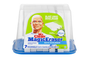 Mr. Clean Magic Eraser Bath Scrubber Febreze Meadows & Rain - 7 CT