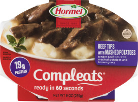 Hormel Compleats Beef Rib Tips with Mashed Potatoes and Gravy, 9 Ounce