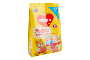 Каша молочная для детей от 7мес сухая мультизлаковая с клубникой и бананом Milupa м/у 210г