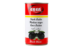 Оливки Eker Olives 400мл чорні цілі з/б И003 (Туреччина)