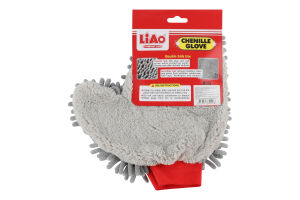 Губка-варежка для мойки авто микрофибра 24х20см №F130015 Liao 1шт