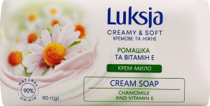 Крем-мыло туалетное твердое Ромашка и витамин Е Luksja 90г