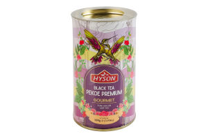 Чай черный байховый цейлонский листовой Pekoe Premium Gourmet Hyson тубус 100г