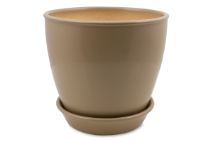 Горщик капучіно глянець кераміка 16*15*1,8см Духм'яна піч