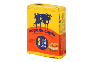 Сир плавлений 38% скибковий зі смаком та ароматом пряженого молока Король сирів Пирятин м/у 70г