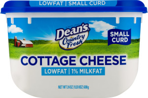Dean's Country Fresh Lowfat Cottage Cheese 1% Milkfat Small Curd