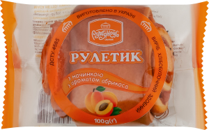 Рулетик с начинкой с ароматом абрикоса Рум'янець м/у 100г