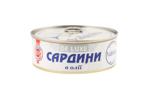 Сардини в олії De luxe Valmis з/б 240г