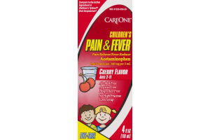 CareOne Children's Pain & Fever Medicine Cherry Flavor (Ages 2-11)