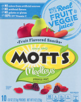 Mott's Medleys Assorted Fruit Snacks - 10 CT