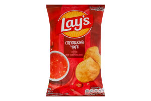 Чипсы картофельные со вкусом соуса по-азиатски Сладкий чили Lay's м/у 95г