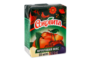 Напиток сокосодержащий мультивитаминный Соковита т/п 0.2л