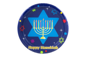 Smart Living Collection Hanukkah Festivities Plates 6 7/8 in dia - 8 CT