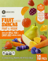 SE Grocers Flavored Fruit Snacks Fruit & Veggie - 10 CT