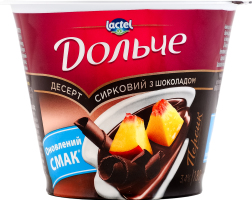 Десерт 3.4% сирковий з шоколадом термізований Персик Дольче ст 180г