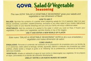 Goya Salad & Vegetable Seasoning