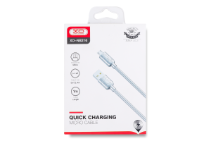 Кабель XO USB A-Micro B 2,4А Silver 1м NB216
