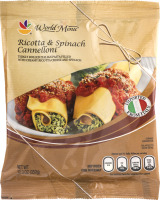 Ahold World Menu Ricotta & Spinach Cannelloni