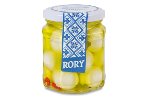 Сыр 42% в оливковом масле нежный чесночный вкус Лабне Rory с/б 0.1кг
