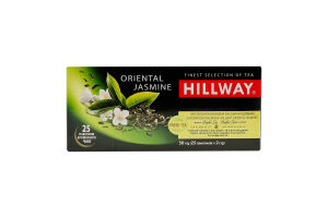 Чай зелений байховий дрібний з ароматом жасмину Oriental Jasmine Hillway в/с к/у 25х2г