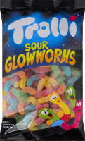 Мармелад жевательный зефирный Sour glowworms Trolli кг