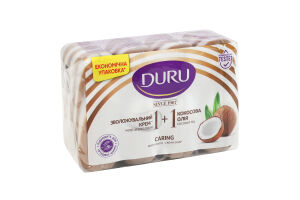 Мило туалетне Крем та кокосова олія 1+1 Duru 4х80г