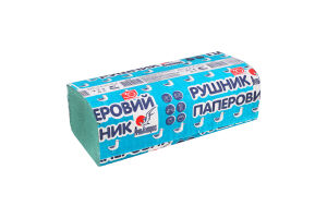 Полотенца бумажные из макулатуры зеленого цвета №389 Альбатрос 160шт