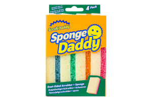 Губка двусторонняя Sponge Daddy Scrub Daddy 4шт