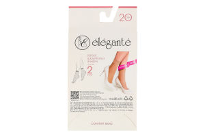 Шкарпетки жіночі Elegante Classic style 20den 23-25 nero 2пари