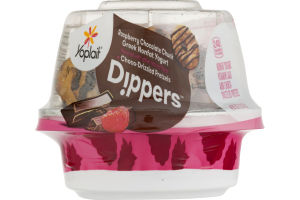 Yoplait Dippers Greek Nonfat Yogurt Raspberry Chocolate Chunk + Choco-Drizzled Pretzels