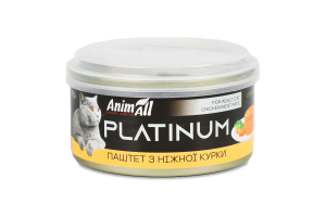 Корм д/котів Platinum Ніжний паштет з курки 70г ж/б AnimAll