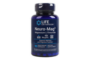 Добавка диетическая вегетарианские капсулы Magnesium L-threonate Neuro-Mag Life Extension 90шт