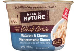 Back to Nature Whole Grain Macaroni & Cheese Dinner