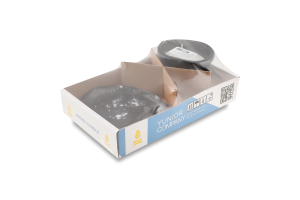 Свічка Обличчя чорна гіпсове кашпо на 24години 15*12*9см Строїч