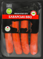 Колбаски Баварские BBQ Родинна ковбаска п/к 1с лоток 0.26кг