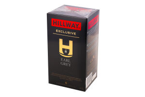 Чай чорний байховий дрібний з ароматом бергамота та цедрою апельсина Earl Grey Exclusive Hillway в/с к/у 25х2г