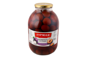 Компот з сливи 3000г твіст/б Гурман