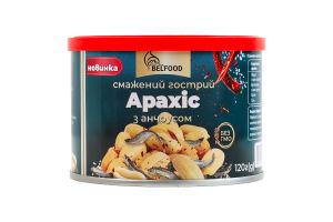 Арахис жареный острый с анчоусом BelFood ж/б 120г