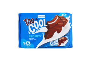 Тістечка бісквітні глазуровані з молочною начинкою Milk Party Too Cool Roshen м/у 6х45г