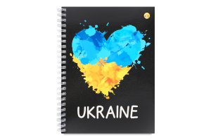 Блокнот З Україною в серці А5 на пружині 40аркушів Тетрада