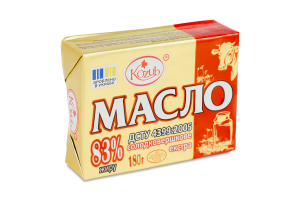 Масло солодковершкове 83% Екстра Kozub м/у 180г