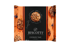 Печиво здобне пісочно-відсадне з насінням Cookies time Biscotti м/у 180г