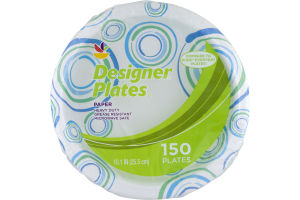 Ahold Designer Plates Paper - 150 CT