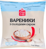 Вареники замороженные с сладким творогом Fine Life м/у 1кг