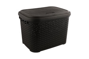 Кошик 30л коричневий з кришкою Diomedea