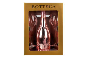 Набір Вино ігр Bottega Gold Rose Spumante+2 бокали