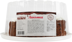 Торт бисквитный Лакомка Калачі п/у 1кг