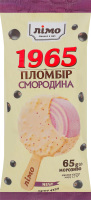 Мороженое 12% эскимо с рисовыми шариками и хлопьями смородины в глазури Смородина Пломбир 1965 Лімо м/у 65г