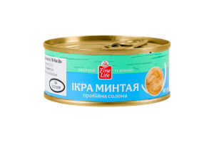 Икра минтая пробойная соленая с добавлением масла Fine Life ж/б 80г